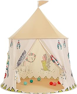 Kids Play Tent Pop-up Indian Tent Tipi Princess Prince Castle Play Tent EN71 ASTM Certified Indoor Outdoor Portable Playhouse Boys & Girls Birthday Gift
