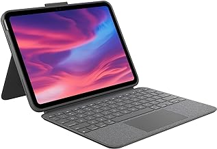 Logitech Combo Touch, Detachable iPad Keyboard Case (10th gen and A16) with Large Precision Trackpad, Full-Size Backlit Keyboard, and Smart Connector Technology - Oxford Gray