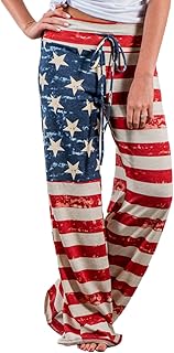 Women's Comfy Stretch Floral Print Drawstring Palazzo Wide Leg Lounge Pant
