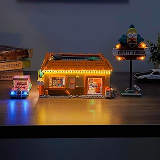 Light kit Compatible with Lego 10352 The Simpsons: Krusty Burger - No Model Only Light, LED Lighting Accessories Compatible with Lego 10352 Krusty's Burger Joint (Standard Version)