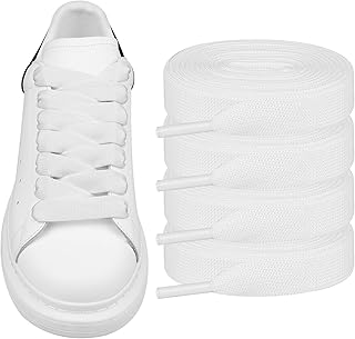 2 Pairs Shoelaces for Alexander McQueen Flat Shoe Laces Replacement Sneaker Shoes