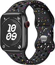 Breathable Sport Band Compatible with Apple Watch Band 38mm 40mm 41mm 42mm 44mm 45mm 46mm 49mm, Soft Eco-Friendly Silicone Band for iWatch Series 11/10/9/8/7/6/5/4/3/2/1 SE Ultra