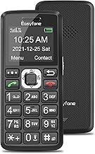 Easyfone T200 4G Unlocked Feature Cell Phone, Easy-to-Use Clear Sound Basic Dumb Mobile Phone with FM Radio, Flashlight, Bluetooth, Expandable Memory, Mini-Games, No Internet & No Camera (Black)