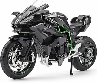 Compatible for 1:12 Kawasaki Ninja H2R Motorcycle Model Toy Die-cast Metal Mini Motorbike Toy for Boys and Adults Black Moto Model Collectible Gift