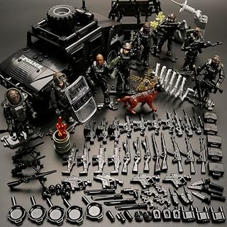 Military Vehicle Building Blocks Set with 6 Mini Soldiers, 4 in 1 Army Truck Building Kit, Army Vehicles Toys for Boys