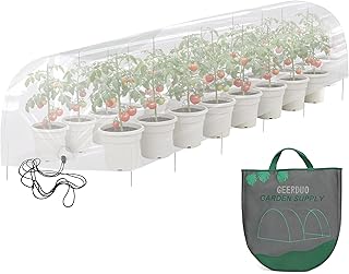 Greenhouse Tunnel, Chicken Tunnels for Outside, 2 in 1 Green Houses for Garden Cloche Cover, Winter Outdoor Green House Kits