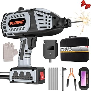 Portable Welding Machine 110V, Portable Handheld Welder with IGBT Inverter 5 Variable Current Adjustment, Electric ARC Stick Welder Gun for 1/16"-1/8" Rods, Carring Case &20 Rods Included