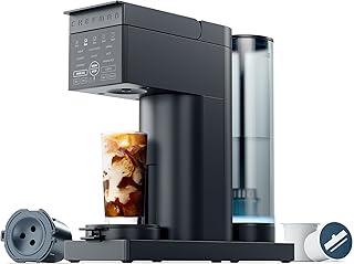 Chefman Caffeinator Single Serve Coffee Maker, Brew Kcups & Grounds, Drip Coffee Machine with Brew Strength Settings, Iced Coffee Function, 45 oz. Removable Water Reservoir