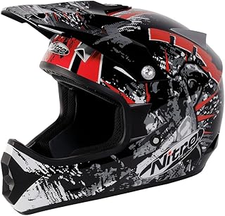 Nitro Extreme Off-Road Helmet (Black/Red, Small)