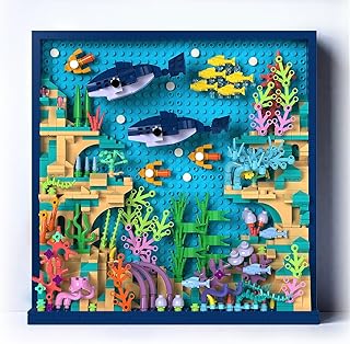 Micro Brick Ocean World Building Set, 3D Wall Art Home Office Decoration or Table Display, Creative Building Craft Set, Ideas Gift Building Toy for Adults,Teens Ages 8+ Kids