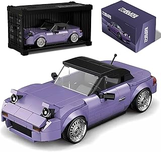 dOMOb Mazda MX-5 Miata Car Building Kit – 370 pcs Building Blocks Set w/Container Display Box – Modular Scale 1:32 Model – Bricks Toy for Kids & Adults 8+ – for Boys, Hobbyist, Collector