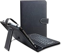Universal Keyboard Pu Leather Case Cover for 9 10.1 11 inch Tablet PC with USB C Plug QWERTY External Keyboard for Samsung Galaxy/Lenovo tab Android Tablet