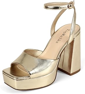 Platform Heels for Women Chunky Heel Platform Sandals Womens Open Toe Ankle Strap Womens Wedding Party Shoes