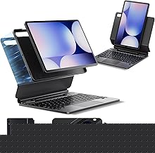 ORDA Keyboard Case for Samsung Galaxy Tab S10+/S9+/S9 FE+/S8+ 12.4", Magnetic Stand with Backlit AI Keyboard, Portrait/Raised Modes, with Removable Protective Case, Pen Holder