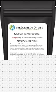 Prescribed for Life Sodium Percarbonate Powder for Cleaning, Laundry & More, Percarbonate Soda Oxygen Bleach, Percarbonato de Sodio (2oz / 56g)