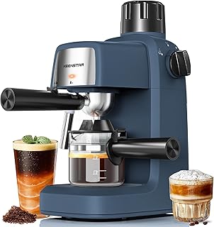 3.5Bar Espresso Machine with Milk Frother, 800W Compact Espresso and Cappuccino Machine with Preheating Function, 4 Cup Espresso Maker for Cappuccino or Latte, Gift for Coffee Lover Update