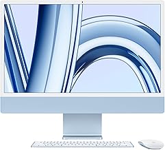 Apple 2023 iMac 24-inch (M3 Chip: 8-core CPU, 8-core GPU, 4.5k Retina Display, 8GB Unified Memory, 256GB SSD Storage) Blue (Renewed)