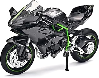 Die Cast Motorcycle Model 1/12 Scale Motorcycle for Kawasaki Ninja H2R,Kawasaki H2R Toy Motorcycles Front Wheel Can Be Steered Left and Right,Motorcycles Model for Adults Collectors