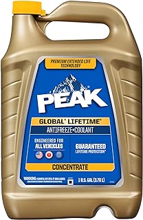 PEAK Global Lifetime Concentrate Antifreeze and Coolant for All Vehicles, 1 Gal.