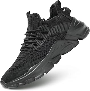 Men's Running Shoes, Non Slip, Breathable, Lightweight Fashion Sneakers, Slip Resistant Athletic Sports Walking Gym Work Shoes