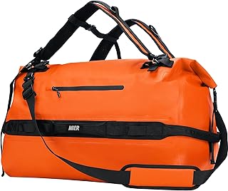 Waterproof Duffel Bag Motorcycle Dry Bag Backpack Large Roll-Top Heavy Duty Dry Duffle Bags for Kayaking Camping Boating Gym Beach Cruise Ship, 60L/80L