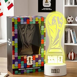 MESUCA FIFA 26 World Cup Trophy Kids Night Light, Acrylic LED Soccer Room Decor Lamp with 7 Colors & 3 Modes, Soccer Gifts for Boys Girls, Bedroom Decor for Kids, World Cup 2026 Merchandise