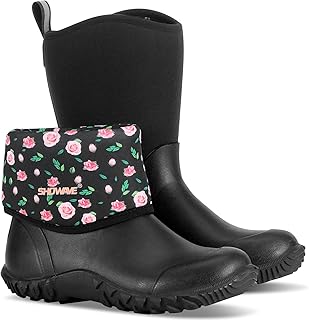 Women’s Garden Boots Rubber Rain Boots For Women Waterproof Mud Boot Gardening Yard Boot For Farming Working Outdoor