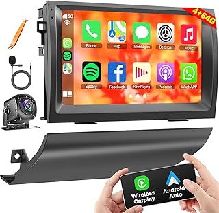 8Core Car Radio for Toyota Prius 2003-2009 | Wireless A-pple Carplay Android Auto | GPS Navigation| Android 9" Touch Screen FM Bluetooth Head Unit, SWC, Mirrorlink, Rear Camera,64G