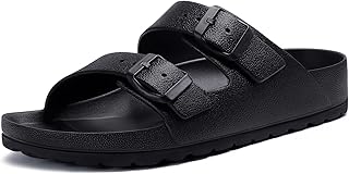 Women's Comfortable EVA Sandals with Medium Arch Support, Adjustable Buckle Summer Beach Slide Sandal