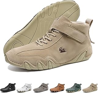 Men’s Lightweight Ankle Boots, Water-Resistant Slip-On Outdoor Casual Beck Shoes with Non-Slip Sole Breathable Comfortable Barefoot Chukka Boots for Walking Daily Wear