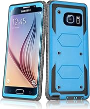 Asuwish Phone Case for Samsung Galaxy S6 Cover Hybrid Rugged Shockproof Drop Proof Full Body Protective Heavy Duty Cell Accessories Glaxay S 6 Gaxaly 6s Galaxies GS6 SM-G920V G920A Women Men Blue