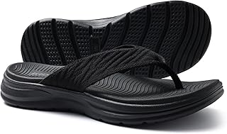 Women's Arch Support Flip Flops with Soft Cushion Comfortable Summer Beach Slip On Walking Thong Sandals