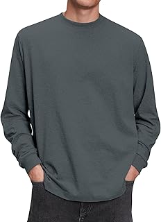 Men's Lightweight Sweatshirts, Long Sleeve Crew Neck Casual Athletic Workout Sweat Shirts Pullover Tops, S-4XL