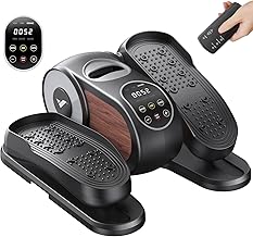 Under Desk Elliptical Machine, Leg Exerciser While Sitting for Seniors with 12-Speeds & Remote Control, Quiet Portable Electric Seated Pedal Exerciser Machine for Home Office