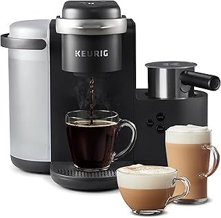 K-Cafe Single-Serve K-Cup Coffee Maker, Latte Maker and Cappuccino Maker, Comes with Dishwasher Safe Milk Frother, Coffee Shot Capability, Compatible with all Keurig K-Cup Pods, Dark Charcoal