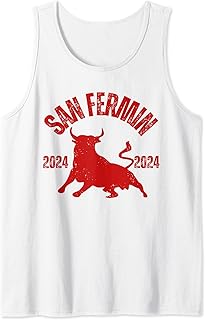 San Fermín 2024, bull running, Pamplona 2024 festival Tank Top