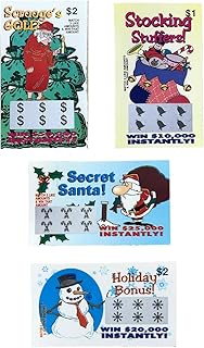 20 Fake Lottery Tickets Christmas Holidays, New Years, Hanukkah, Gag Gift Stocking Stuffer . Each Ticket is a Fake Winner of 20,000 or More. Big Winners That Look Real-Stocking Stuffer