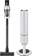 SAMSUNG BESPOKE Jet Cordless Stick Vacuum Cleaner w/ All In One Clean Station, Powerful Floor Cleaning for Carpet, Hardwood, Tile, Lightweight, 5-Layer Filter, VS20A95923W/AA, Misty White (Renewed)