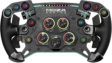MOZA GS V2P Racing Steering Wheel for PC, 300mm GT driving Wheel sim racing gaming car Wheel, All-aluminum Quick Release, 8-color RPM LED Light