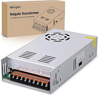 Nilight AC 110V/220V to DC 12V Voltage Converter 50A 600W Switching Power Supply Adapter Transformer Low Voltage Output LED Driver for LED Strip Light Radio CCTV Camera Security Video System