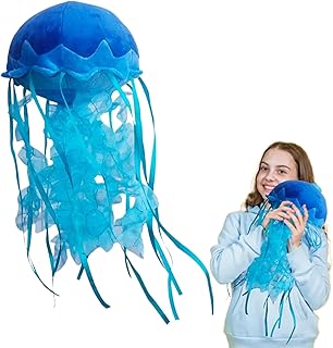 Jellyfish Plush, Jellyfish Stuffed Animal Toy, Simulation Cute Blue Jelly Fish Plush Pillow Room Decor Toy, Unique Plush Gifts for Kids Cute