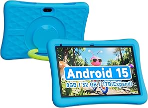 ZZB 10 Inch Android 15 Tablet for Kids with Case, 8GB (3+5 Extended) RAM + 32GB Storage (Supports 1TB Micro SD), 6000mAh Long Battery, Dual Cameras, Android Tablets Tablets for Kids