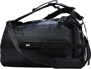 Waterproof Duffel Bag Motorcycle Dry Bag Backpack Large Roll-Top Heavy Duty Dry Duffle Bags for Kayaking Camping Boating Gym Beach Cruise Ship, 60L/80L