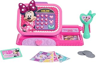 Disney Junior Minnie Mouse Bowtique Cash Register with Sounds, Dress Up and Pretend Play, Kids Toys for Ages 3 Up, Amazon Exclusive by Just Play