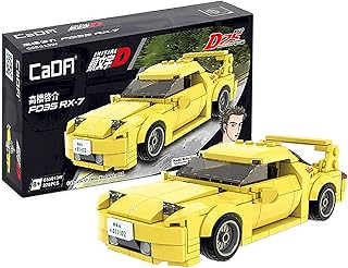 dOMOb Mazda RX-7 FD3S Yellow – Initial-D 25-th Anniversary – CaDA Bricks Toys for 8+ Age Kids & Adults – Realistic Car Model 1:24 Simulated Build – 278 Pieces or Blocks – for Boys, Hobbyist, Collector