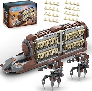 Battle Army Clone Platoon Attack Craft Building Set, 537 Pieces with 32 Battle Soldiers, Troop Carrier Building Toys Gift for Star Fans and Men
