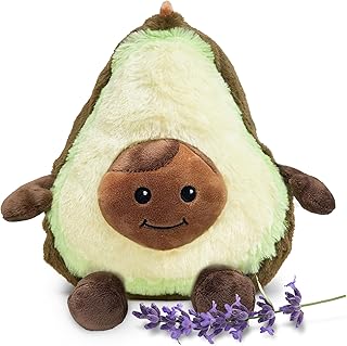 warmies Microwavable & Weighted Stuffed Animals, Avocado - Heated Stuffed Animal Plushie for Warmth & Comfort - Cute Soft Plush Toys for Adults & Children (Boys, Girls, Babies & Toddlers)