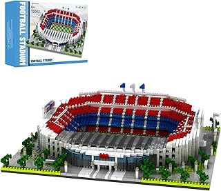 Barcelona Style Soccer Stadium Micro Mini Building Block Set 3500 Pcs Famous Football Arena Model Kit for Adults & Teens Sports Architecture Model Home Office Desk Decor Display Gift