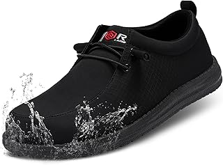 Steel Toe Loafers Women Lightweight Comfortable Slip On Walking Casual Flats Sneakers Work Safety Shoes