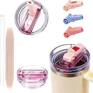 Leakproof Flip Straw Lid & 3 Flavor Spouts | Stanley 30oz Tumbler Upgrade Kit | Switch Up Scents: Cola, Orange, Apple